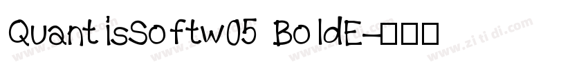 QuantisSoftw05 BoldE字体转换